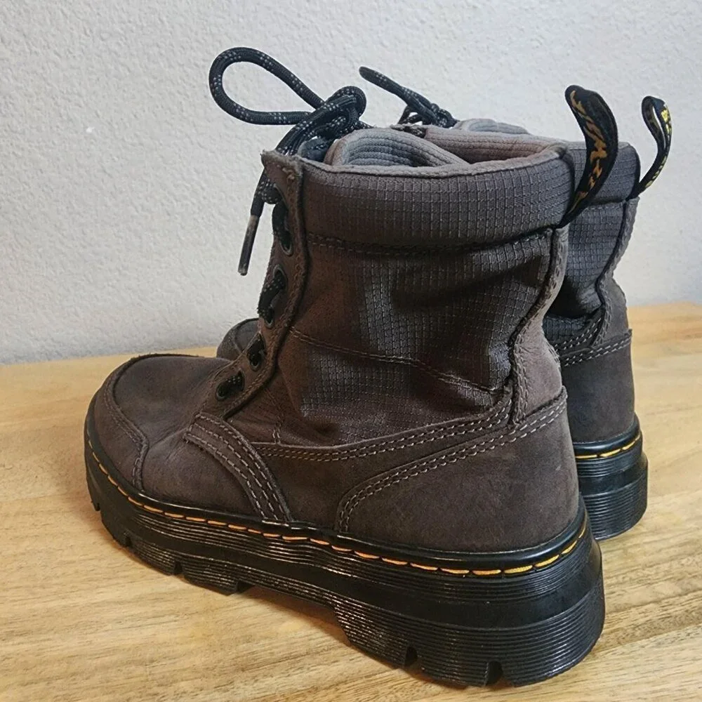 Dr Martens Combs Jungle Zip Boots Mens Size 6 Brown Lace Up Leather